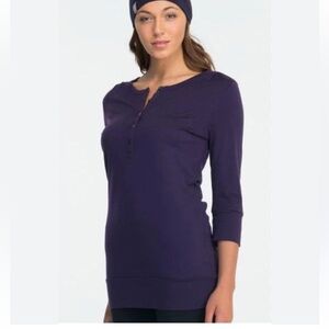 Icebreaker Women's Harmony 3/4 sleeve Purple tunic size small